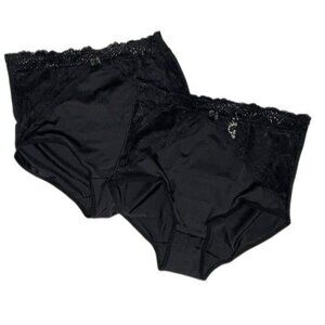 Rhonda Shear Set of 2 Lace Trimmed Briefs MEDIUM (BG-12)